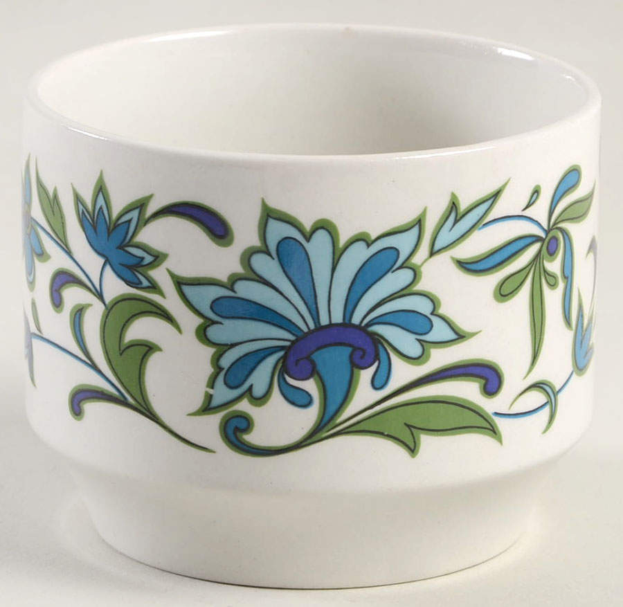 Spanish Garden (Rim) Mini Open Sugar Bowl by W R Midwinter Ltd-1