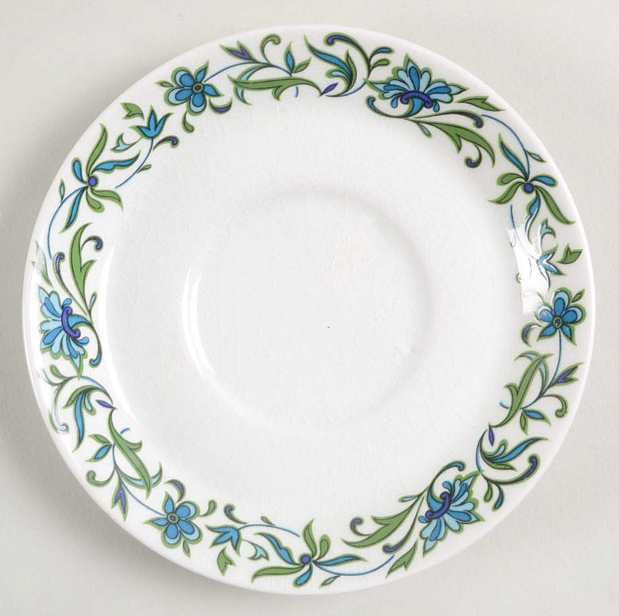 Spanish Garden (Rim) Saucer for Demitasse Cup by W R Midwinter Ltd-1