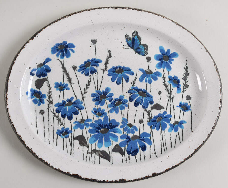 Spring 14" Oval Serving Platter by W R Midwinter Ltd-1
