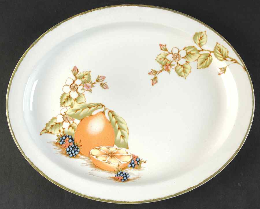 Still Life 12" Oval Serving Platter by W R Midwinter Ltd-1