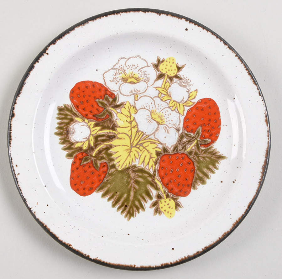 Strawberry Bread & Butter Plate by W R Midwinter Ltd-1