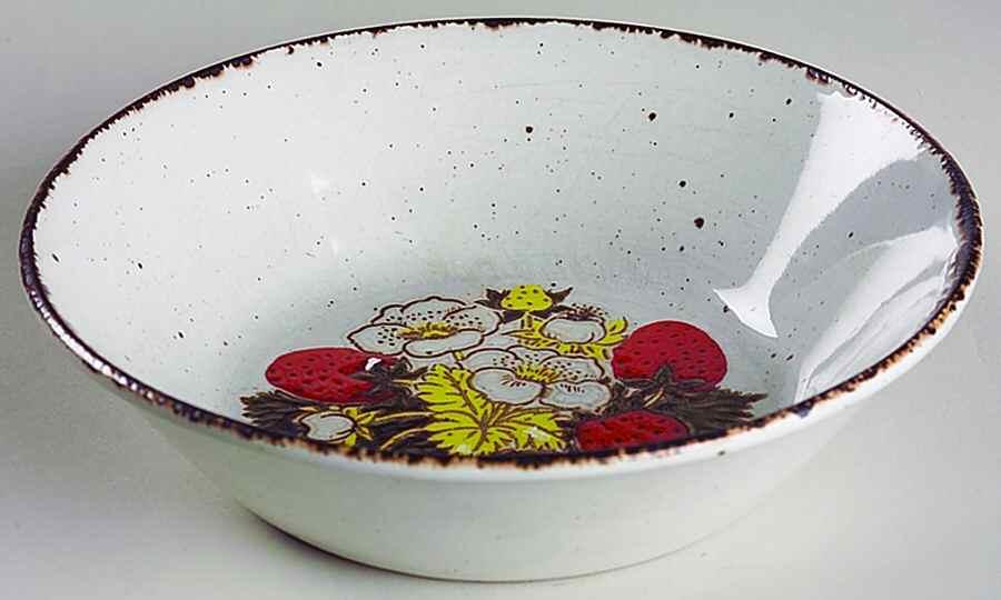 Strawberry Coupe Cereal Bowl by W R Midwinter Ltd-1