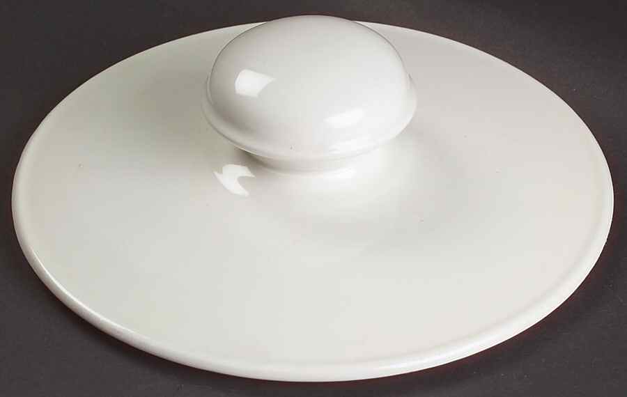 Stonehenge White Lid for 2.5 Qt Round Casserole by W R Midwinter Ltd-1