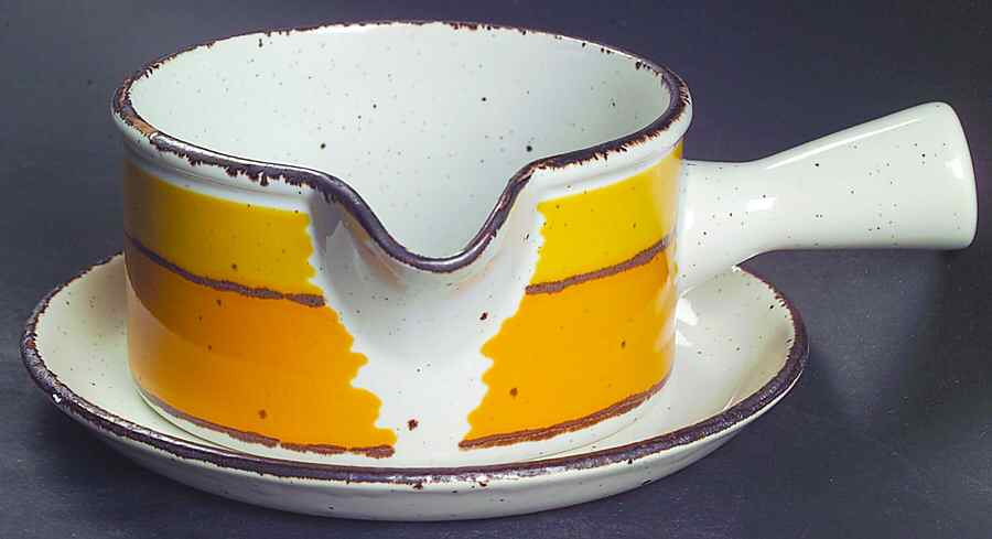 Sun Round Gravy Boat & Underplate by W R Midwinter Ltd-1