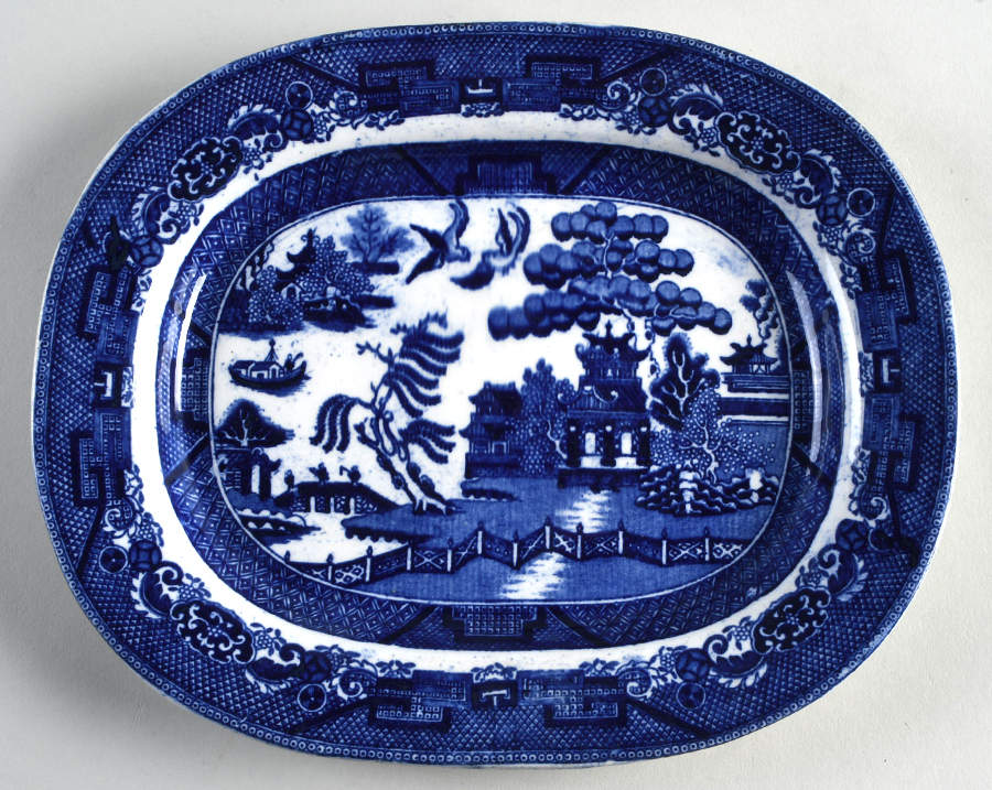 Willow Blue 10" Oval Serving Platter by W R Midwinter Ltd-1