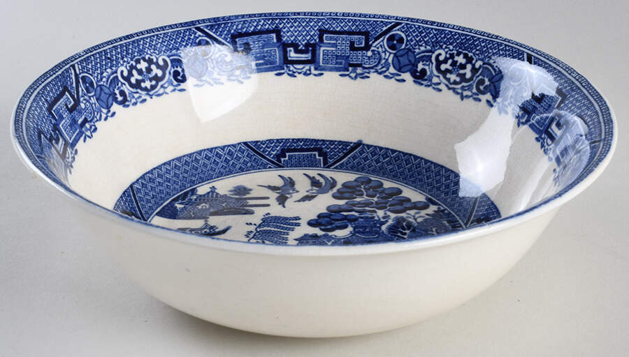 Willow Blue 8" Round Vegetable Bowl by W R Midwinter Ltd-1