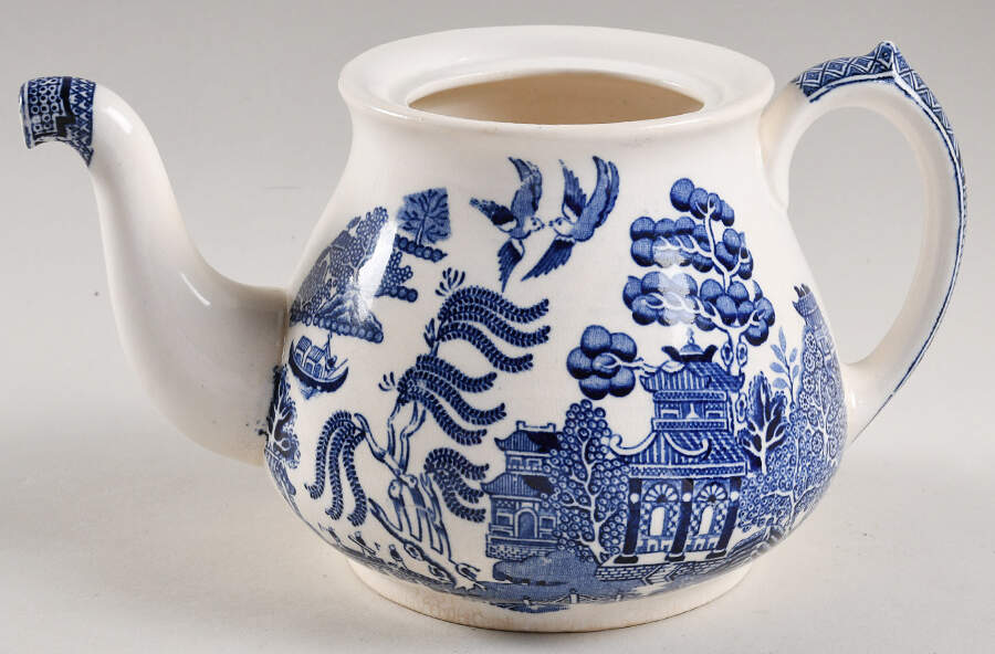 Willow Blue Small Teapot No Lid by W R Midwinter Ltd-1