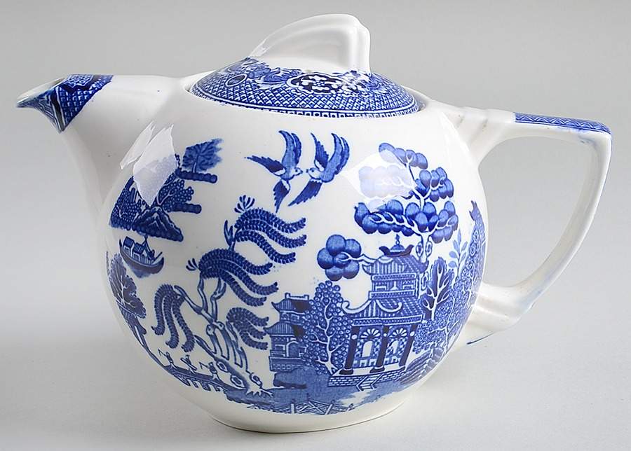 Willow Blue Teapot & Lid by W R Midwinter Ltd-1