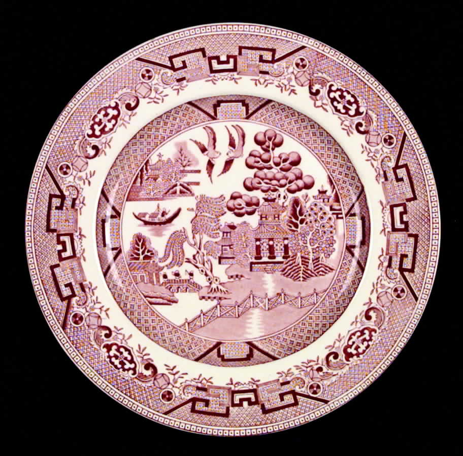 Willow Red (Smooth) Dinner Plate by W R Midwinter Ltd-1