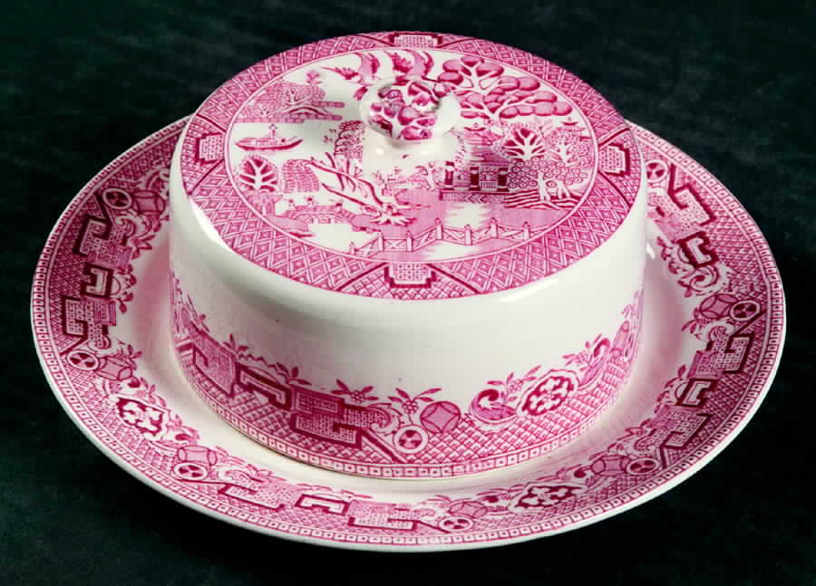 Willow Red (Smooth) Round Covered Butter by W R Midwinter Ltd-1