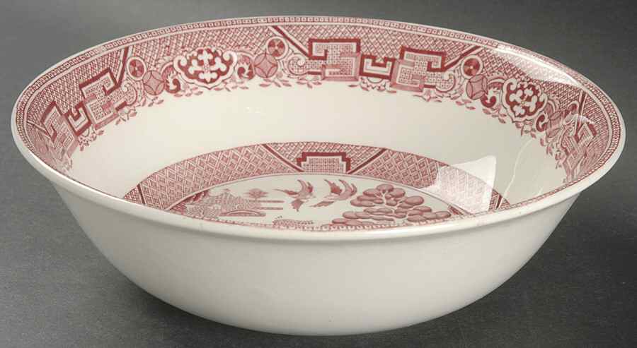 Willow Red (Smooth) 8" Round Vegetable Bowl by W R Midwinter Ltd-1