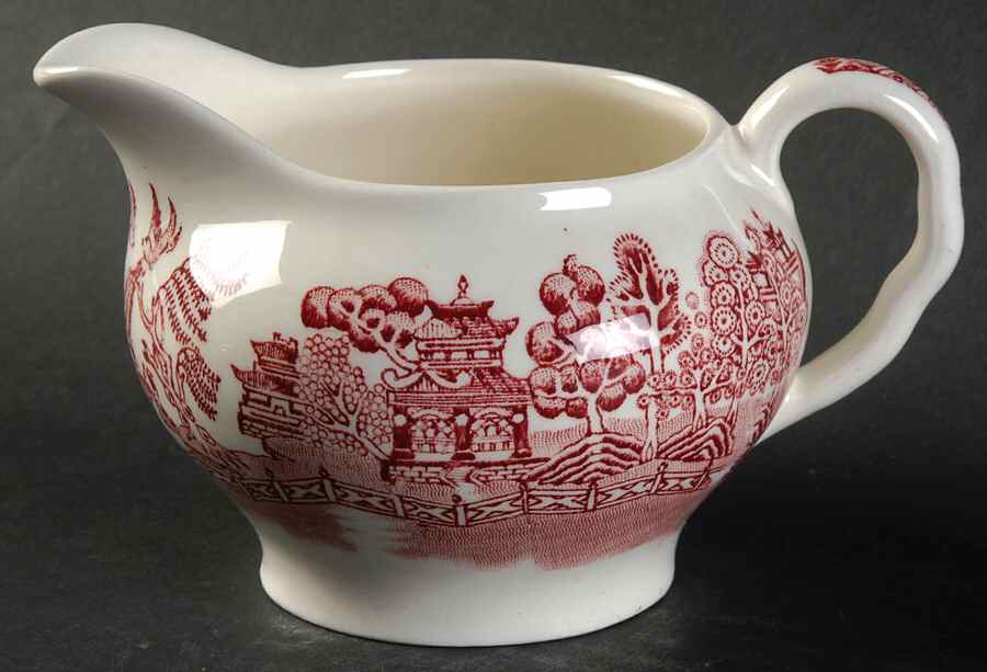 Willow Red (Smooth) Creamer by W R Midwinter Ltd-1