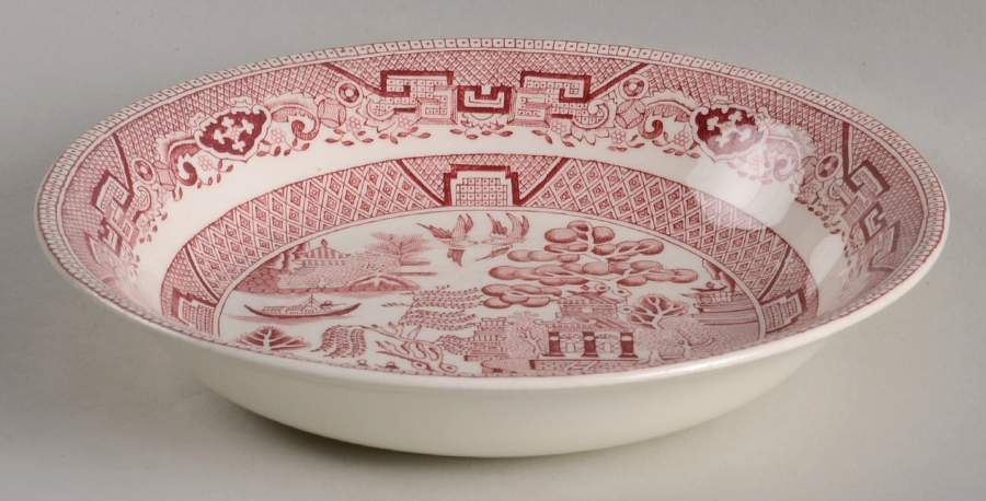 Willow Red (Smooth) Coupe Soup Bowl by W R Midwinter Ltd-1