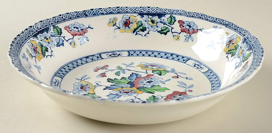 Windsor Blue Multicolor Coupe Soup Bowl by W R Midwinter Ltd-1