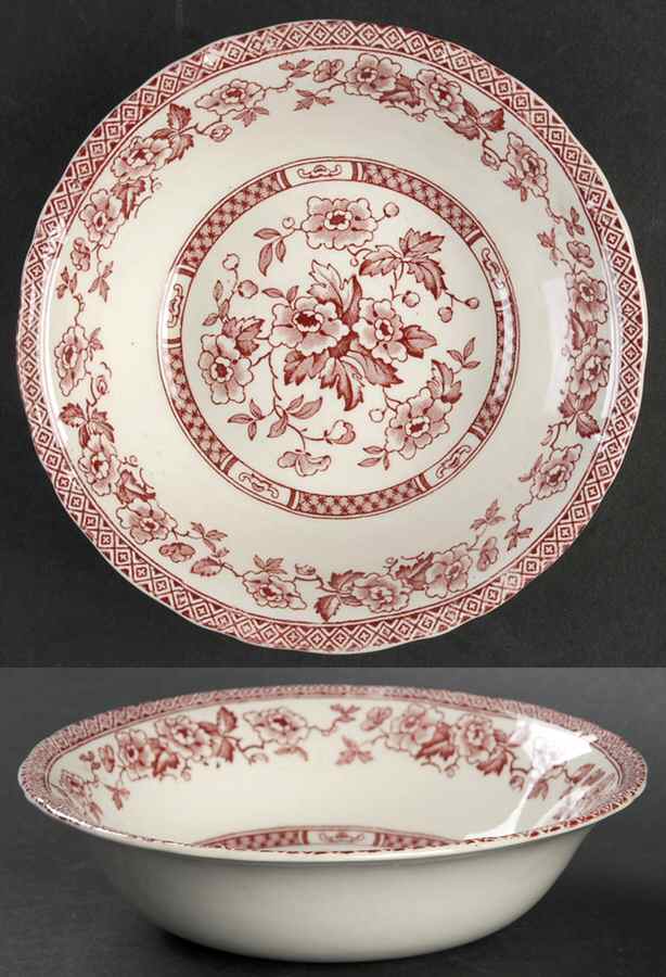 Windsor Red Coupe Cereal Bowl by W R Midwinter Ltd-1
