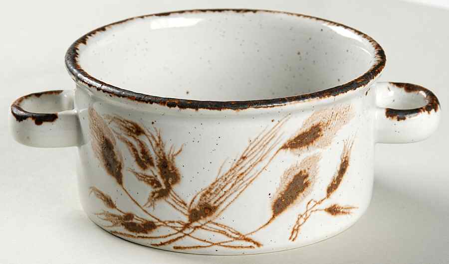 Wild Oats Stonehenge Flat Cream Soup Bowl by W R Midwinter Ltd-1