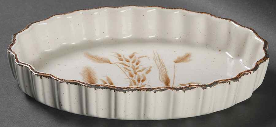 Wild Oats Stonehenge 9" Oval Flan by W R Midwinter Ltd-1