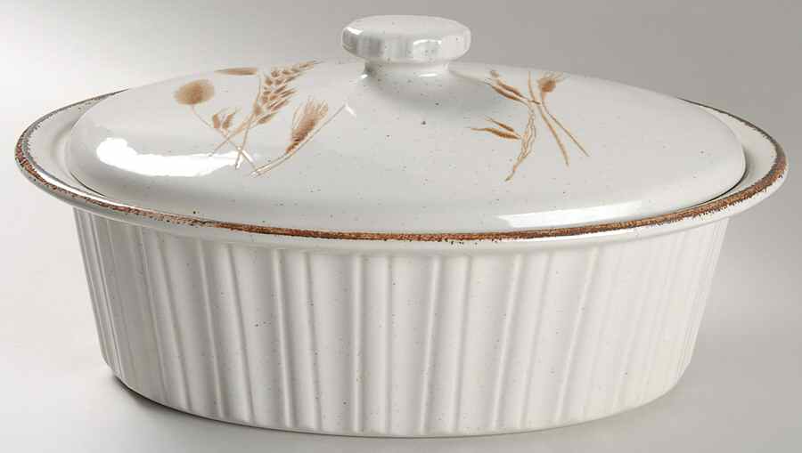 Wild Oats Stonehenge 3 Quart Oval Covered Casserole by W R Midwinter Ltd-1