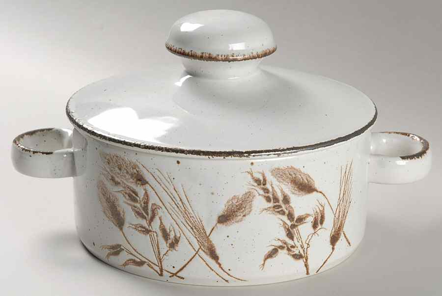 Wild Oats Stonehenge 1.25 Qt Round Covered Casserole by W R Midwinter Ltd-1