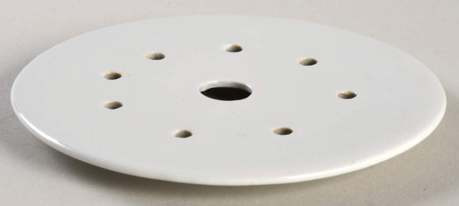 Albemarle-Medway Blue (Transferware) Strainer for Round Butter by Alfred Meakin-1