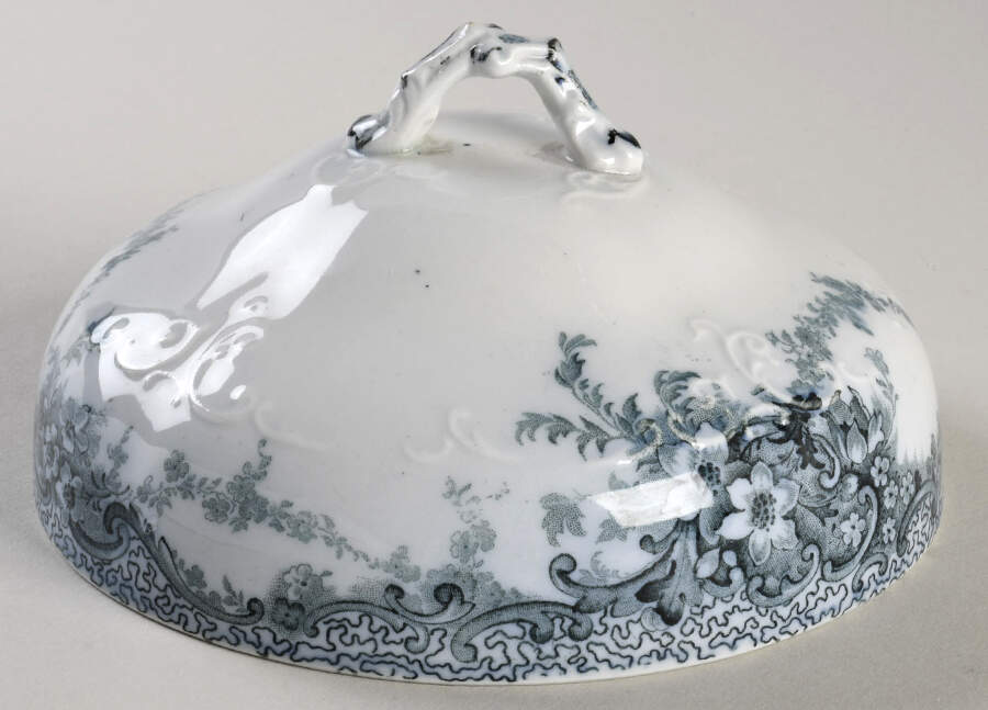 Albemarle-Medway Blue (Transferware) Lid for Round Butter by Alfred Meakin-1