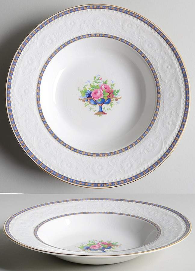 Argyle Large Rim Soup Bowl by Alfred Meakin-1