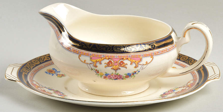 Athol Gravy Boat & Underplate by Alfred Meakin-1