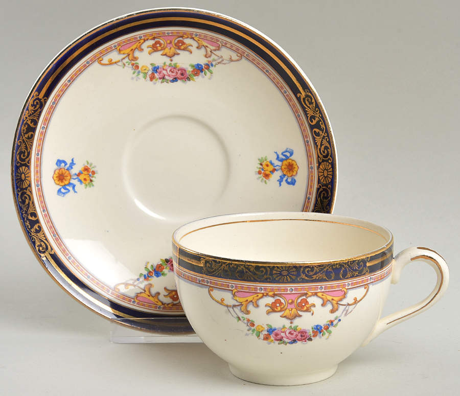 Athol Flat Cup & Saucer Set by Alfred Meakin-1