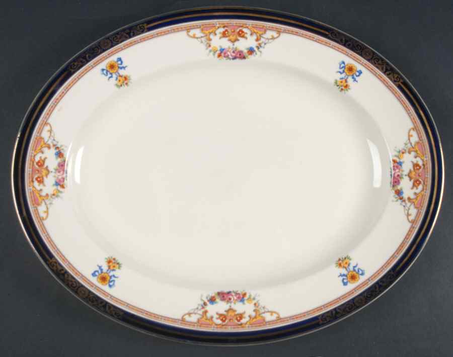 Athol 14" Oval Serving Platter by Alfred Meakin-1