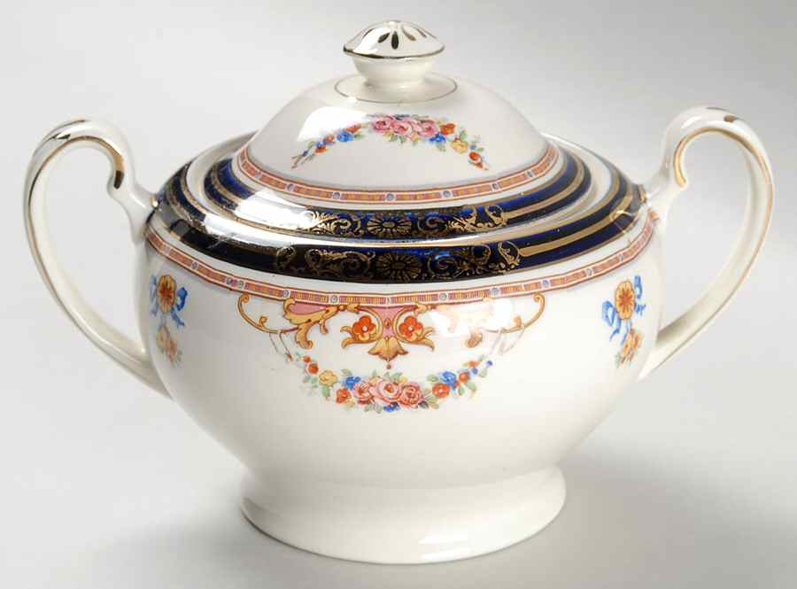 Athol Sugar Bowl & Lid by Alfred Meakin-1