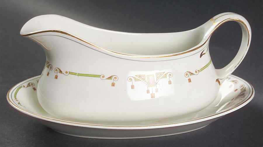 Berkeley Gravy Boat & Underplate by Alfred Meakin-1