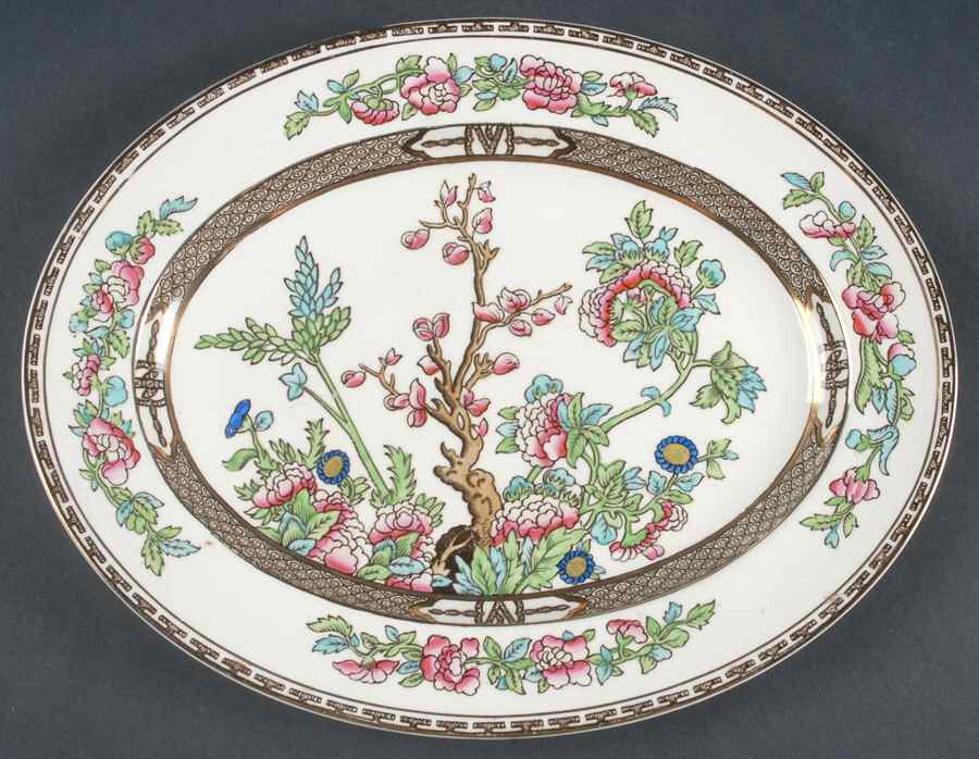 Bengal Tree 11" Oval Serving Platter by Alfred Meakin-1
