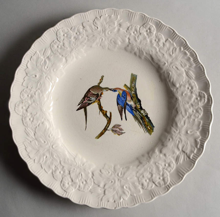 Birds of America (Embossed Floral Rim) Dinner Plate by Alfred Meakin-1