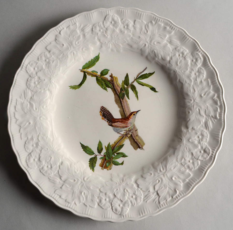 Birds of America (Embossed Floral Rim) Dinner Plate by Alfred Meakin-1