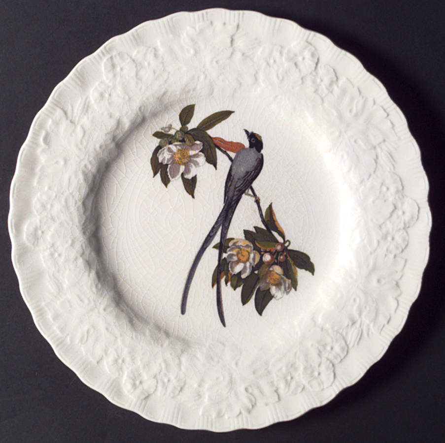 Birds of America (Embossed Floral Rim) Dinner Plate by Alfred Meakin-1
