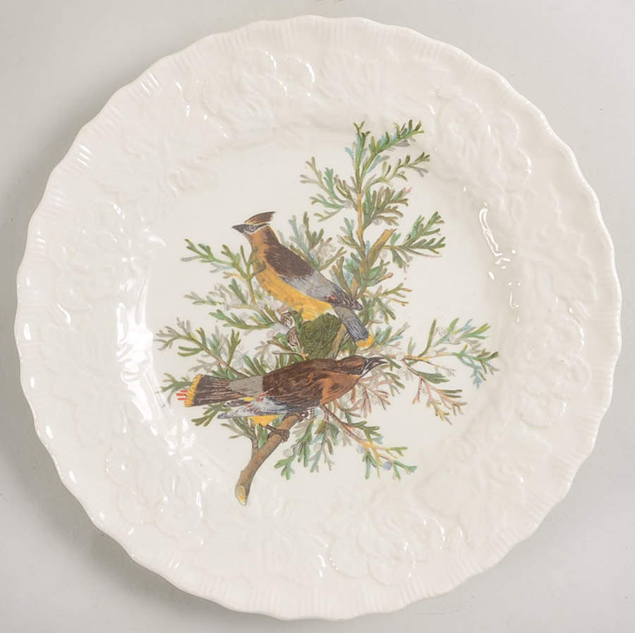Birds of America (Embossed Floral Rim) Luncheon Plate by Alfred Meakin-1