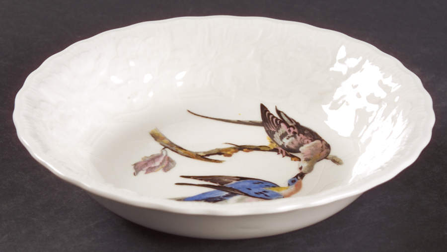 Birds of America (Embossed Floral Rim) Fruit/Dessert (Sauce) Bowl by Alfred Meakin-1