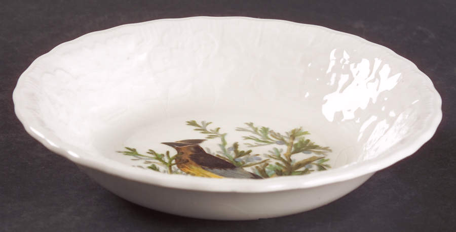 Birds of America (Embossed Floral Rim) Fruit/Dessert (Sauce) Bowl by Alfred Meakin-1