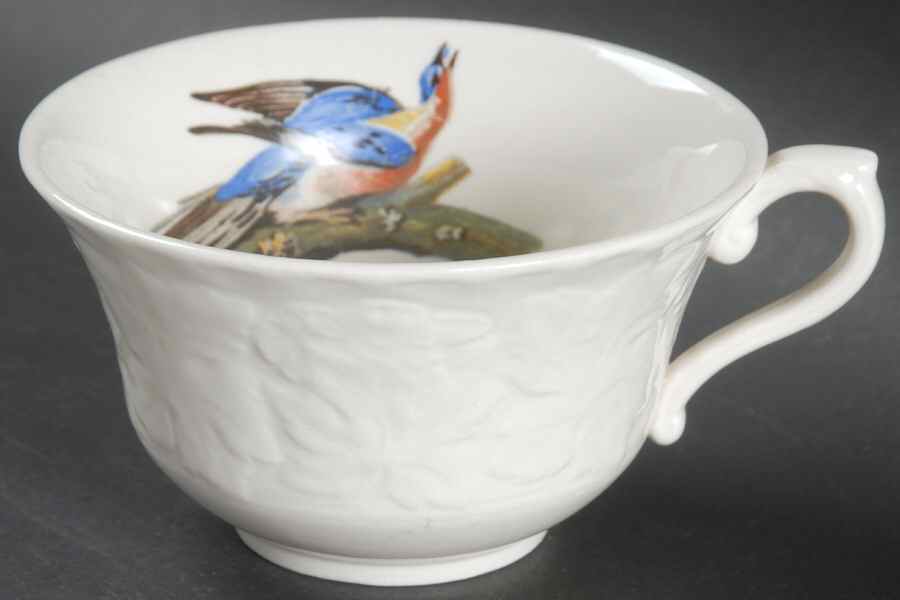 Birds of America (Embossed Floral Rim) Flat Cup by Alfred Meakin-1