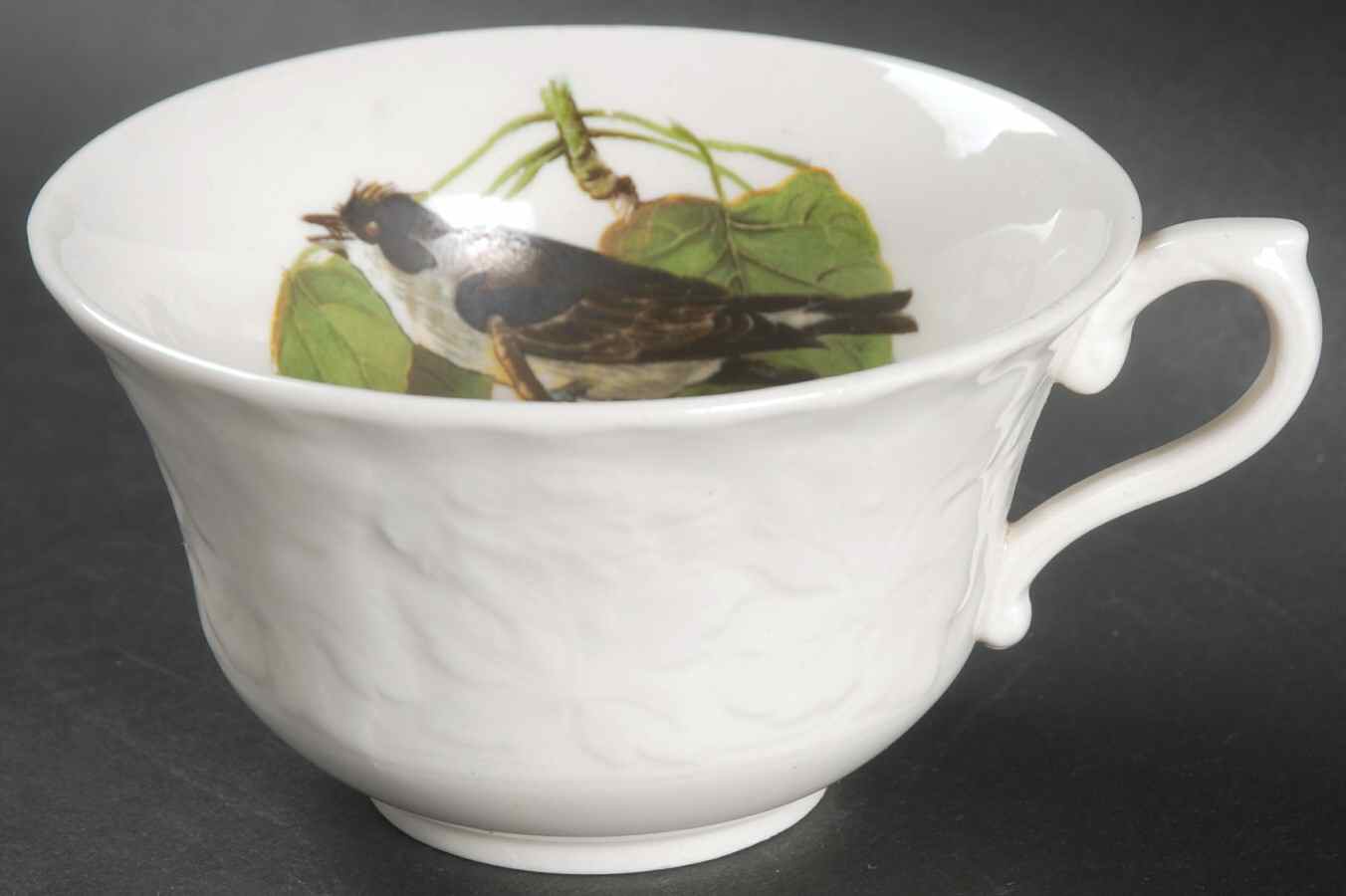 Birds of America (Embossed Floral Rim) Flat Cup by Alfred Meakin-1