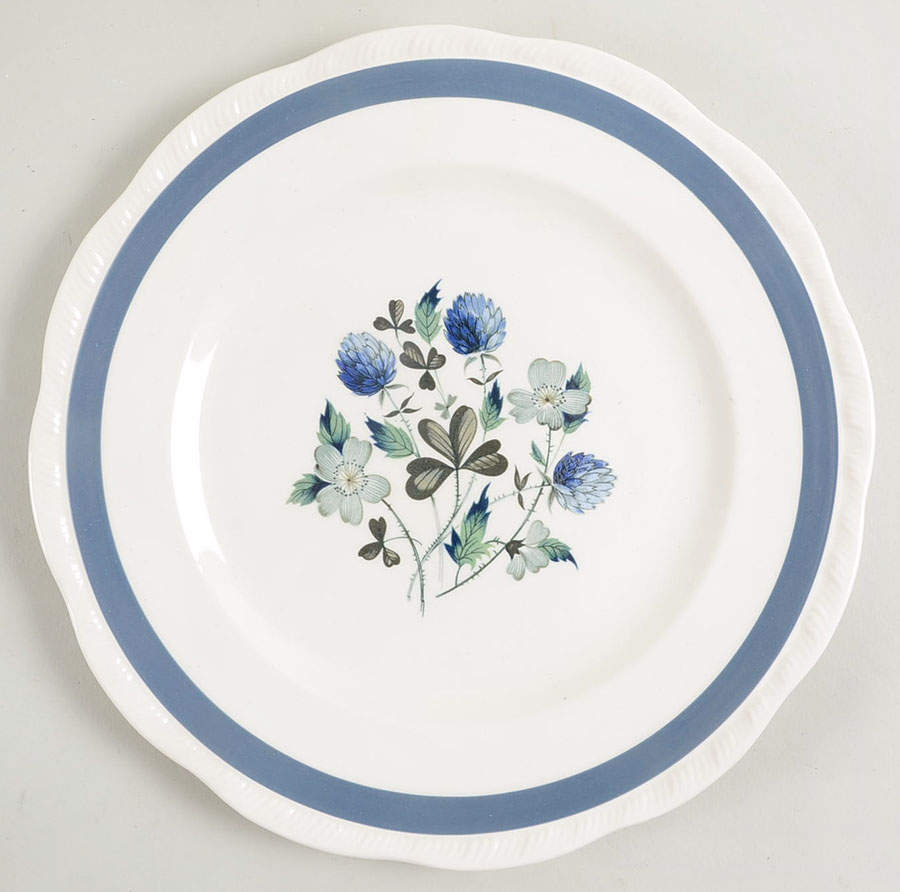 Blue Clover (Raised Edge) Dinner Plate by Alfred Meakin-1
