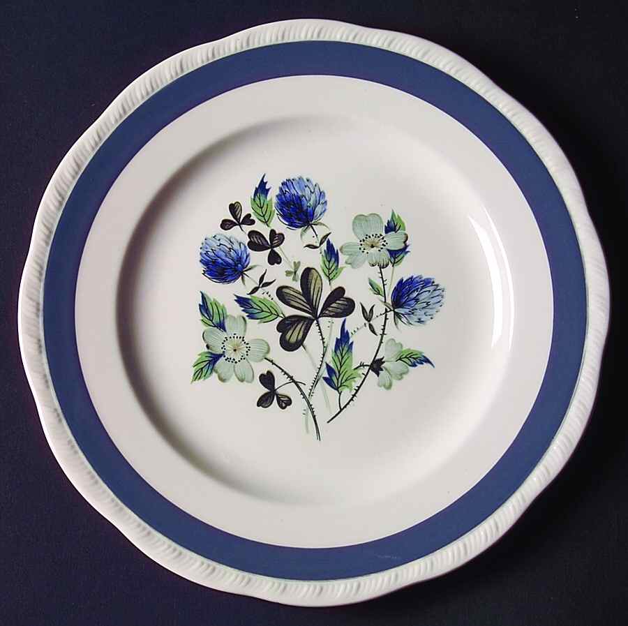 Blue Clover (Raised Edge) Salad Plate by Alfred Meakin-1