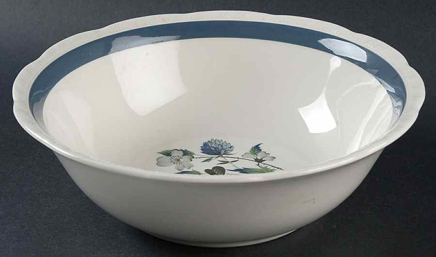 Blue Clover (Raised Edge) 8" Round Vegetable Bowl by Alfred Meakin-1