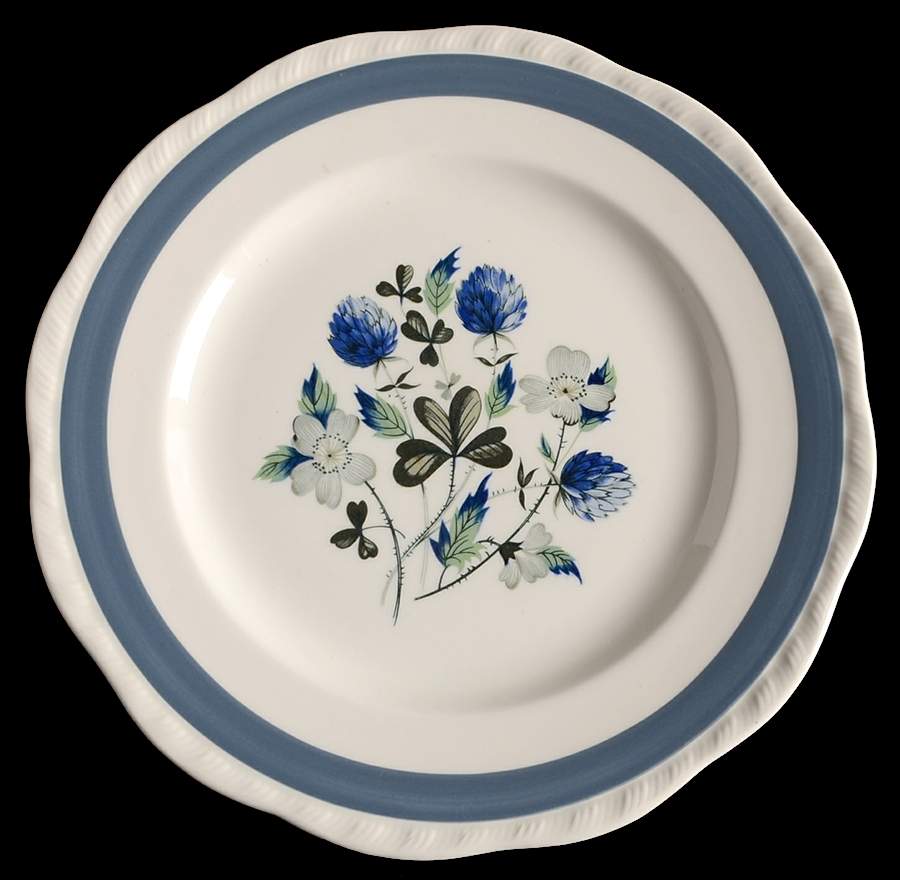 Blue Clover (Raised Edge) Luncheon Plate by Alfred Meakin-1