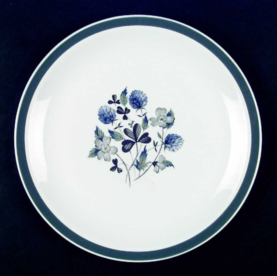 Blue Clover (Smooth Edge) Dinner Plate by Alfred Meakin-1