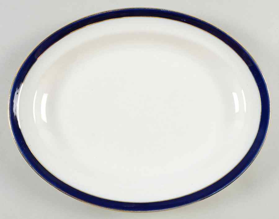 Bleu De Roi 11" Oval Serving Platter by Alfred Meakin-1