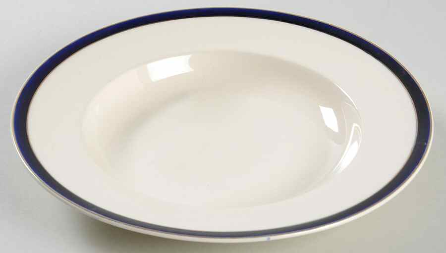 Bleu De Roi Large Rim Soup Bowl by Alfred Meakin-1