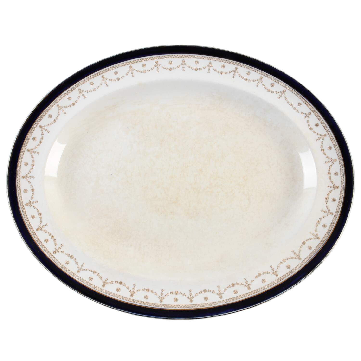 Bleu De Roi 2 14" Oval Serving Platter by Alfred Meakin-1