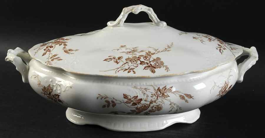 Brier Brown Oval Covered Vegetable by Alfred Meakin-1
