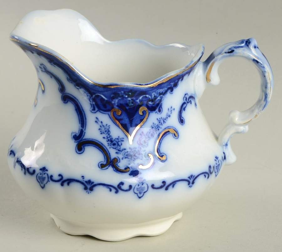 Cambridge (Flow Blue) Creamer by Alfred Meakin-1